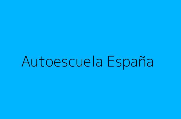 Autoescuela España